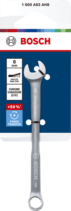 Kunci kombinasi Bosch 8 mm krom vanadium.